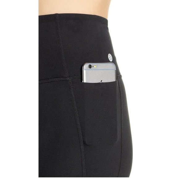 Zella High Waist Studio Lite 7/8 Leggings Pockets Black XX-Large (20 16W) - Picture 3 of 9